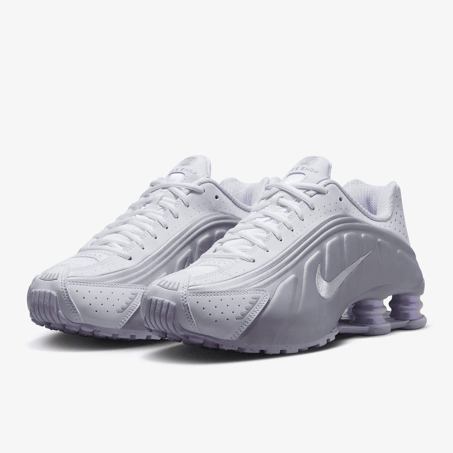 Tênis de corrida retrô com amortecimento Nike Shox R4 genuíno para homens e mulheres HF5076-100