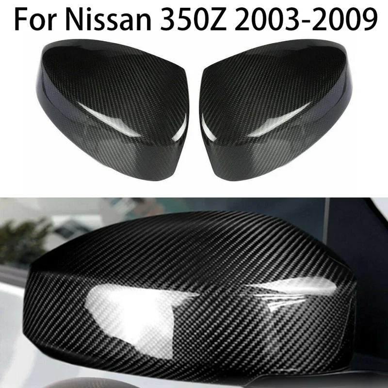 

For Nissan 350Z 2003 2004 2005-2009 Real Carbon Fiber Rearview Side Mirror Covers Caps Car Side Rear View Mirror Caps Covers