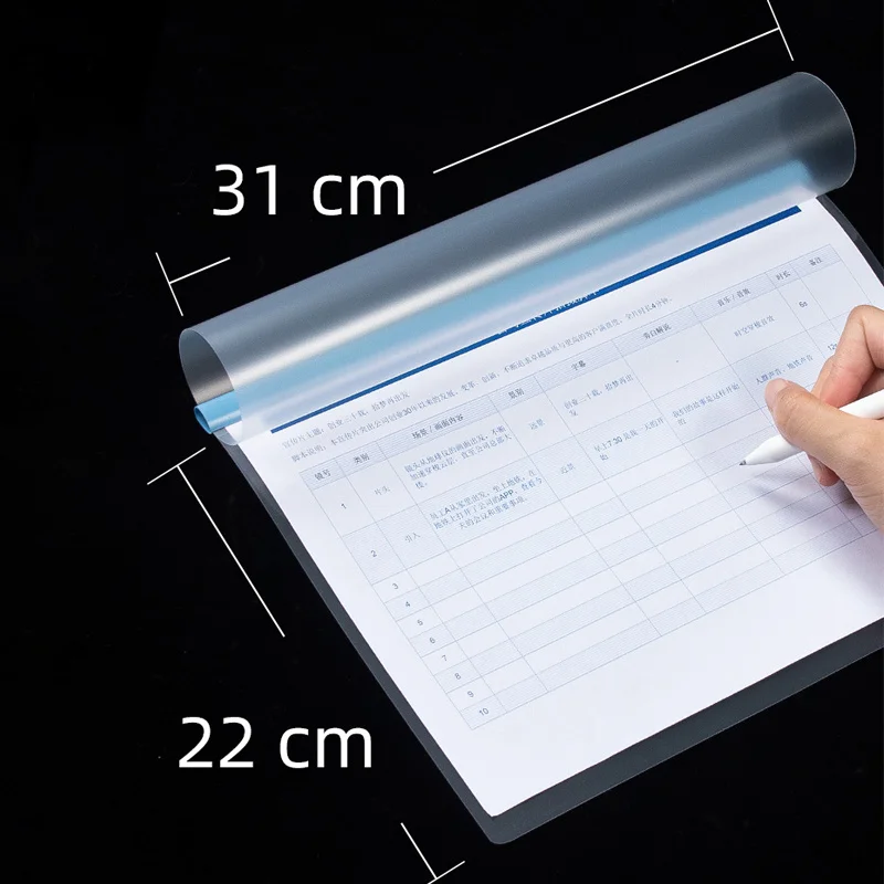 10 pz/lotto Rod Folder Pull Rod Clip Water Drop Rod inserto addensato trasparente Office Report restrain document File Bag