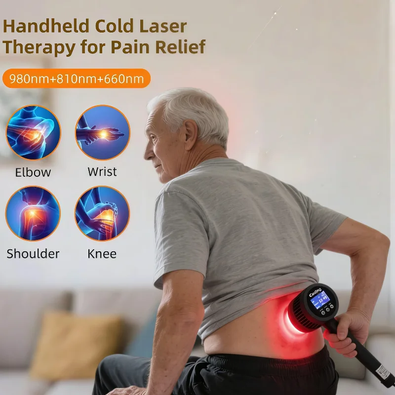 1295mW 25 Diodes Dual Wave 808nm Laser Therapy Equipment, Near Infrared for Wound Healing Inflammation Reduction with Goggles