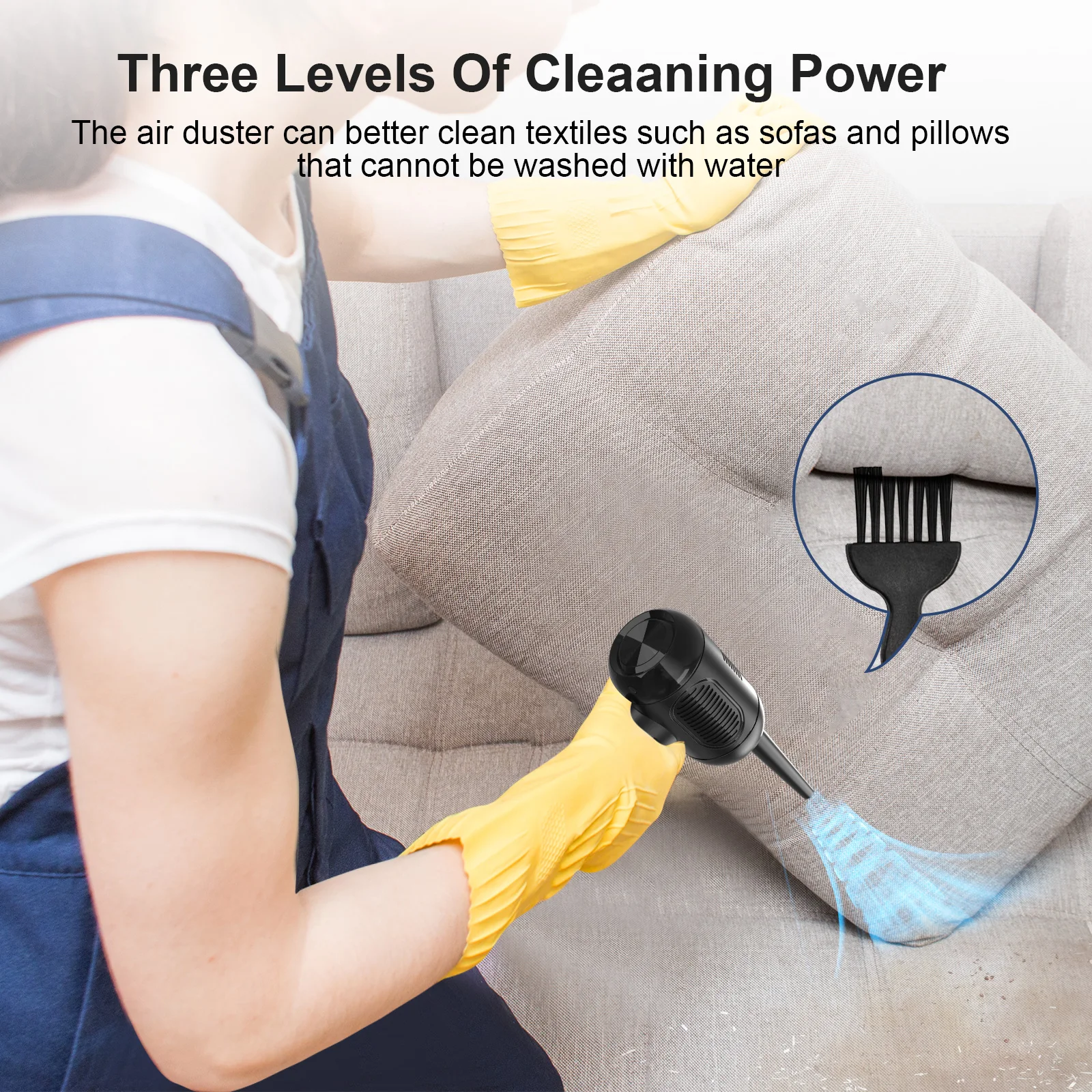 Computer Dust Blower Air Cleaners Home Duster compresso ad alta potenza elettrico Cordless per la pulizia della casa dell\'auto del computer