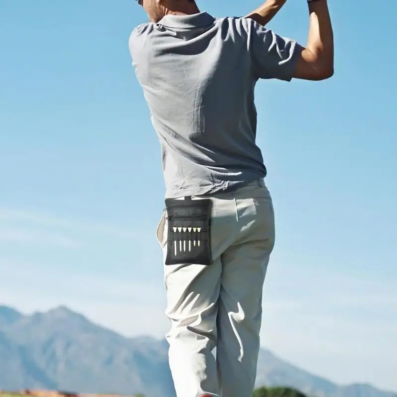 حقيبة منظم جولف مقاومة للماء مع مشبك دوار حقيبة حامل كرة جولف بسحاب 69HD #5