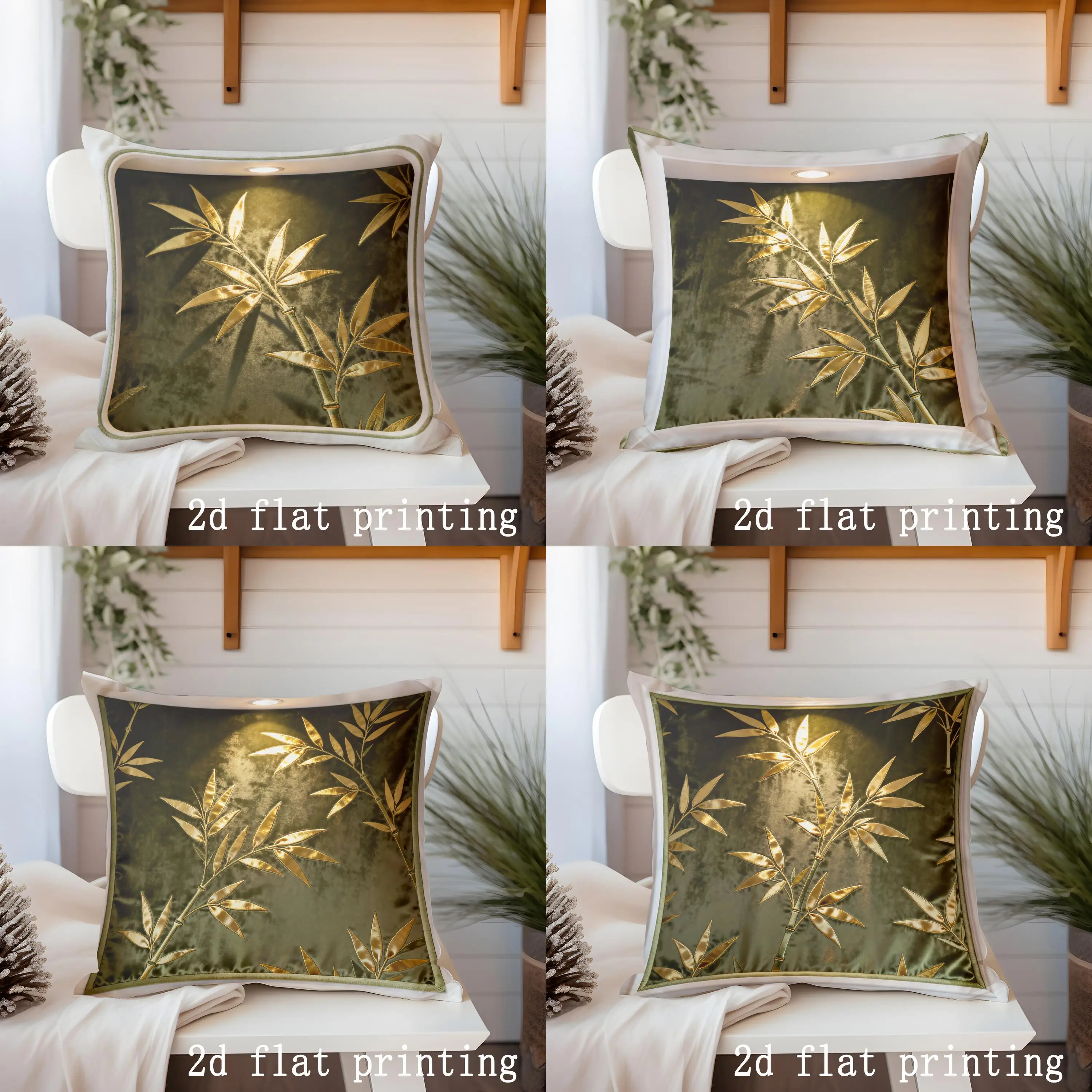 

Золотая бамбуковая наволочка для элегантного домашнего декора, чехол для подушки с узором, подходит для дивана, спальни, автомобиля, наволочка