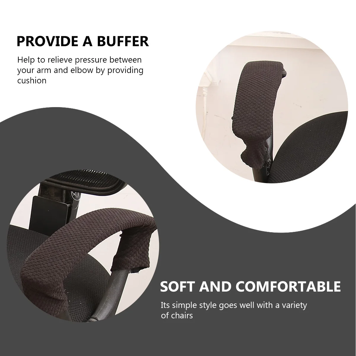 

1Pair Office Chair Armrest Sleeve Protect Cover Elastic Cushion Pads Relieve Elbow Pressure Office Use