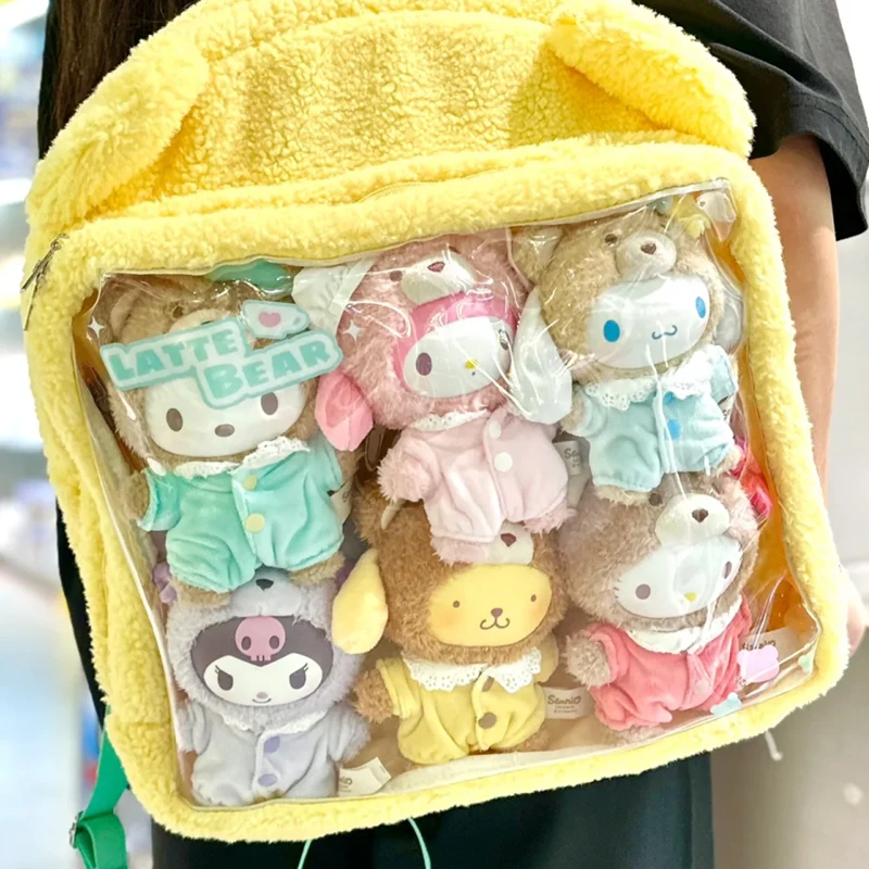 

Sanrio Latte Vinyl Plush Blind Box Pochacco Kuromi Anime Figure Surprise Bag Cute Melody Cinnamoroll Bag Pendant Toy Gift