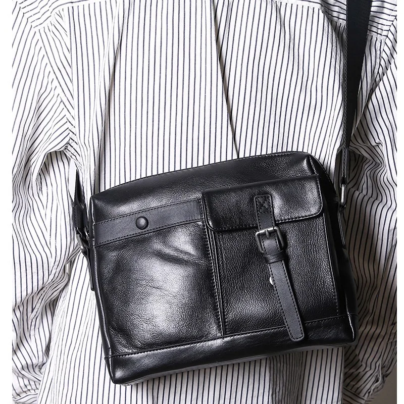 

SENOFAN новая мужская сумка из натуральной яловой кожи, деловая повседневная сумка через плечо, большая вместительная мужская сумка на одно плечо