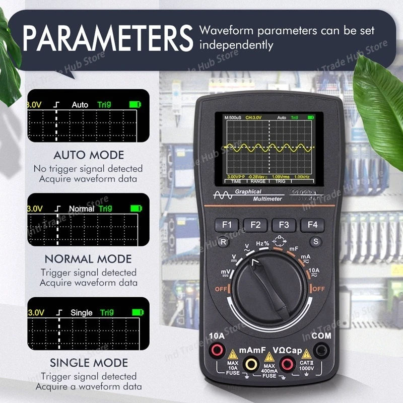 ET828 2 in 1 Oscilloscope Multimeter Digital 1MHz 2.5Msps Strong Toughness Electric Portable Resistance Test Meter