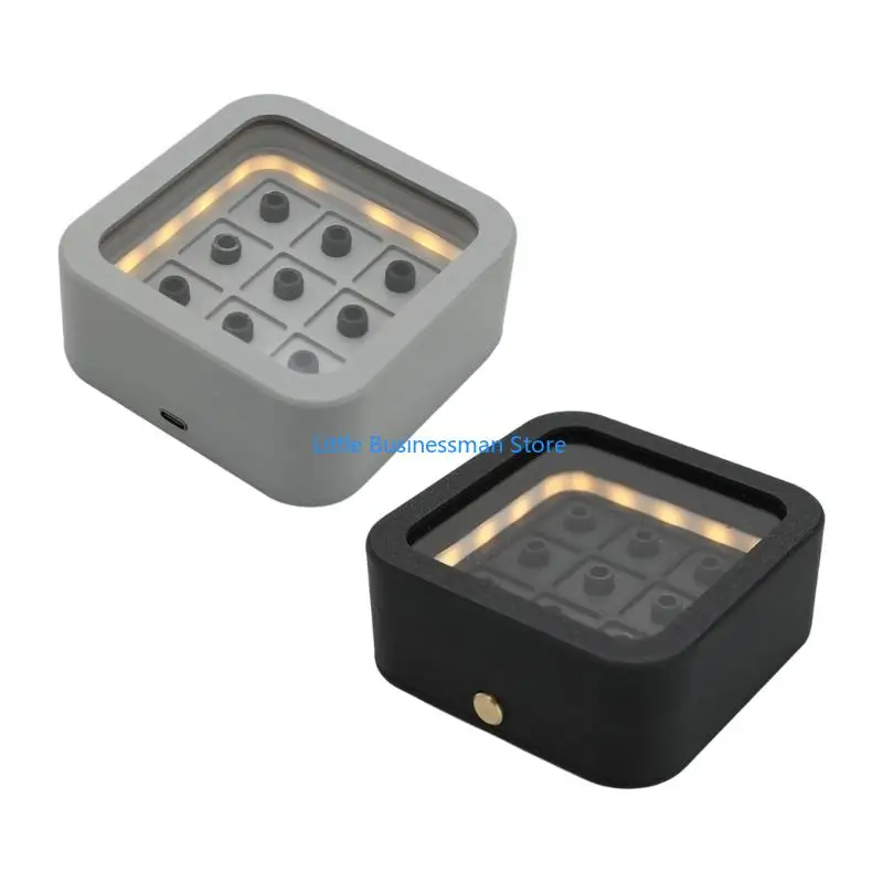 Aufbewahrungskoffer für mechanische Tastaturtastenkappen mit beleuchtetem 3 x 3-Layout-Display, Sichtdeckel und magnetischer – Detail 4