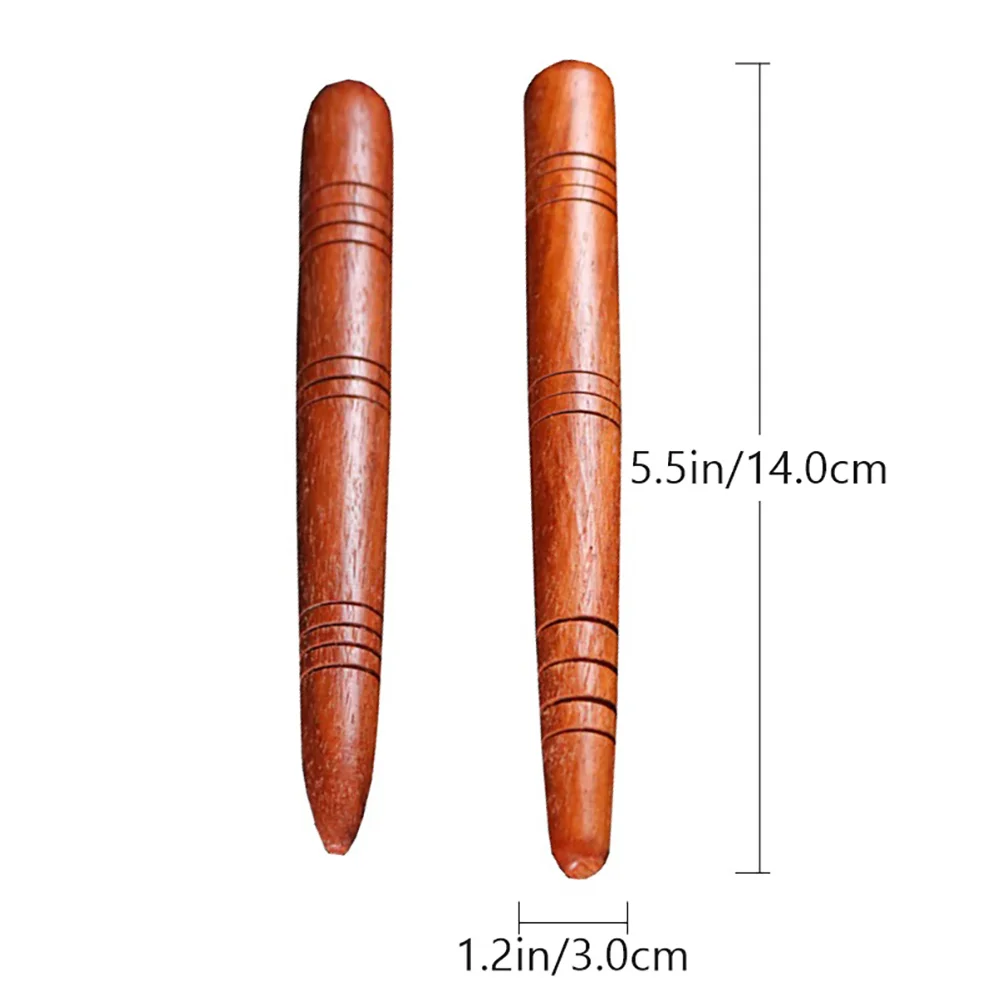 2 Pcs Acupuncture Stick Acupressure Massage Tools Point Pen Acupoint Care Face Massager Hand Manual Wooden