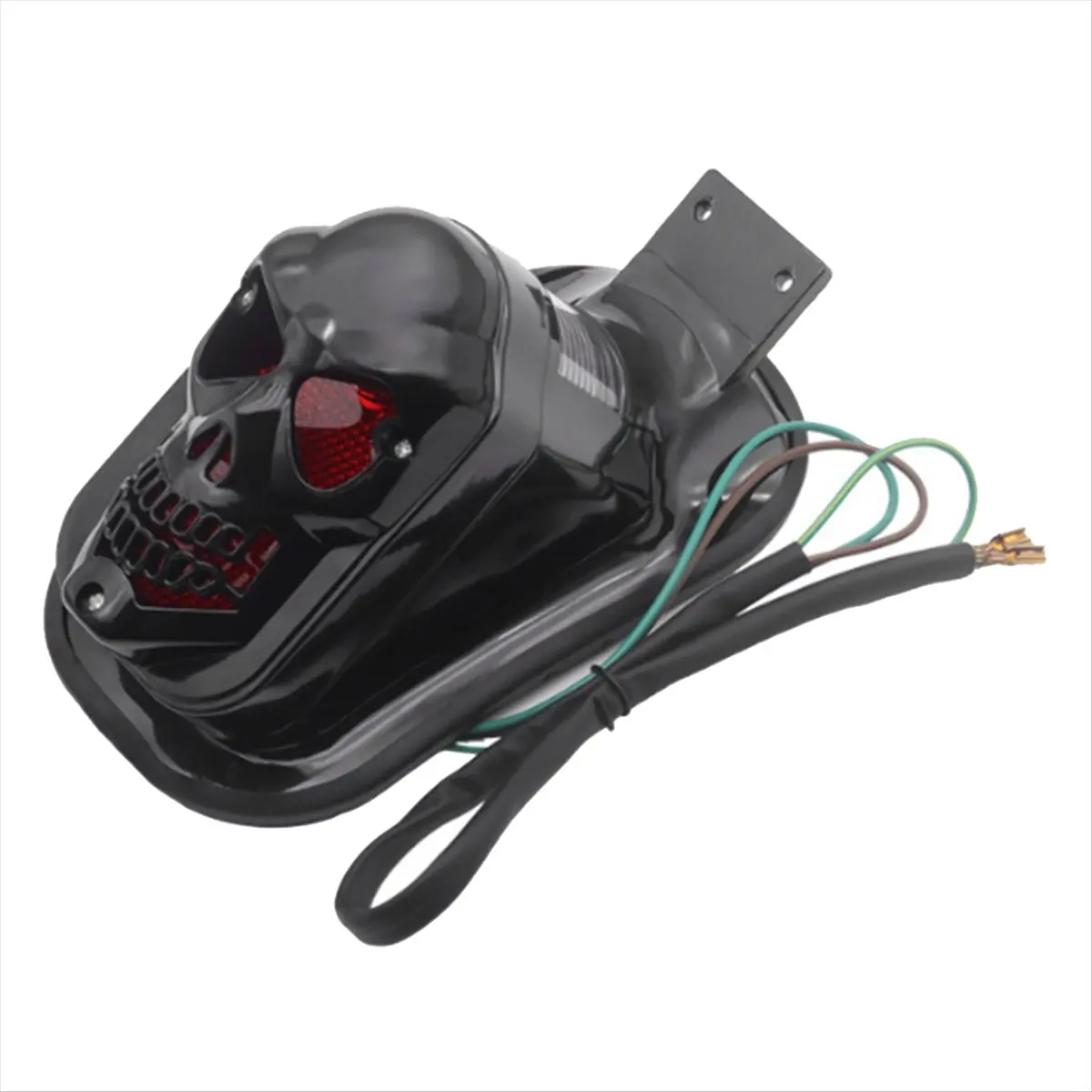 Compatible Motorcycle Skull Rear Light Turn Signal Brake Lamp License Plate Lamp Rear Tail Light Motorcycle Accessories