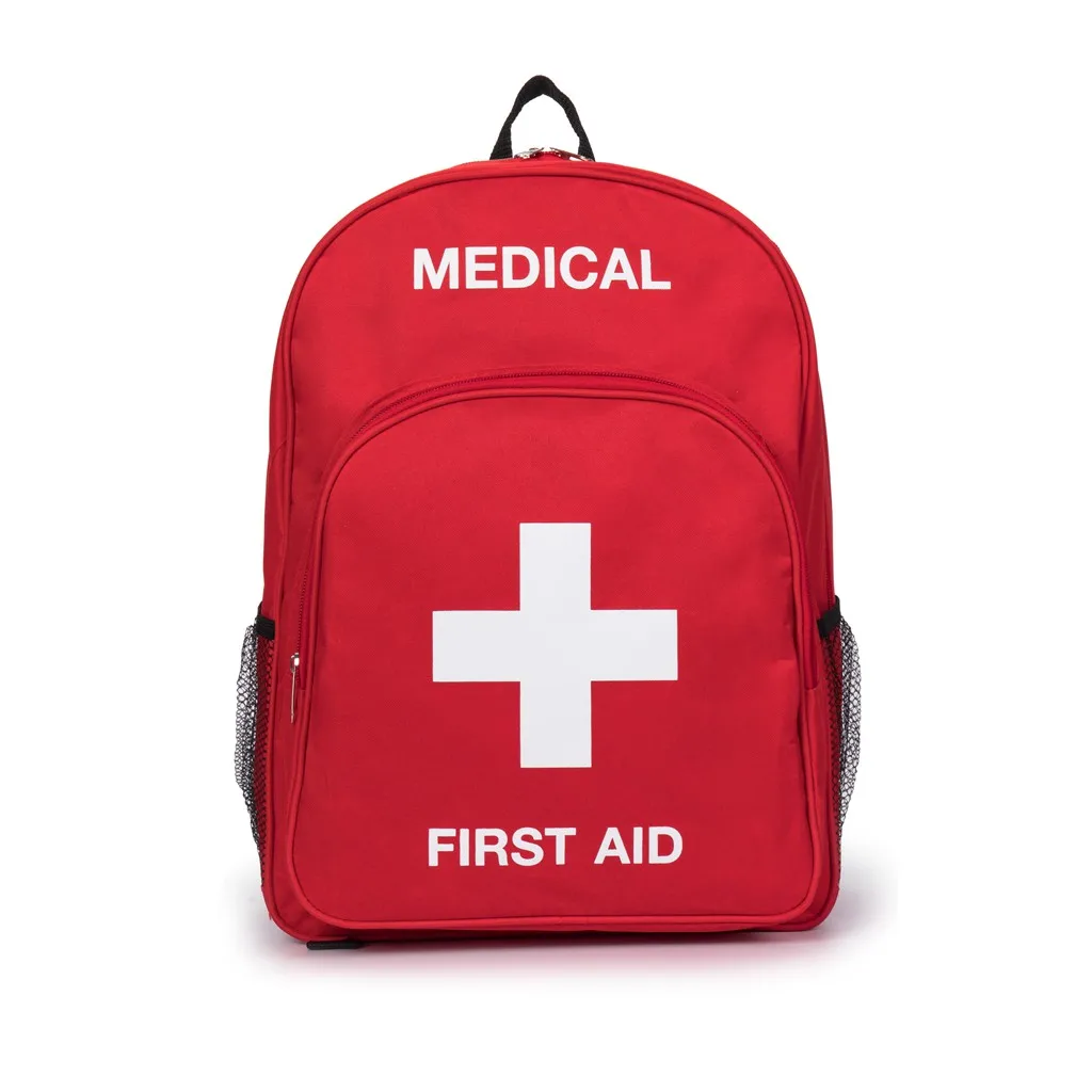 Bolsa de emergencia roja, mochila de primeros auxilios médica vacía, bolsa de primeros auxilios para tratamiento, bolsas de primeros auxilios para el cuidado de niños en edad preescolar