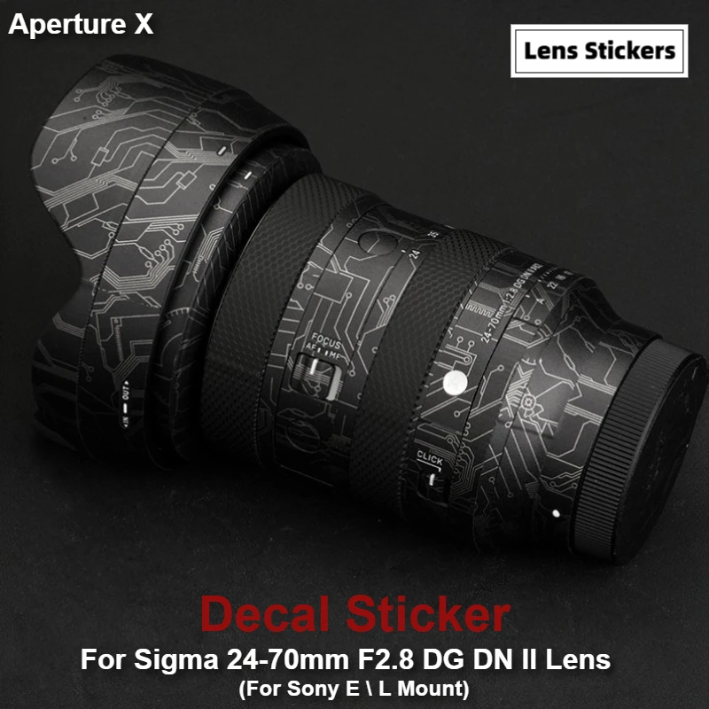 Adesivo Protetor de Vinil para Lente Sigma 24-70mm F2.8 II, Película Protetora para Lente 2470 II para Montagem Sony E/L