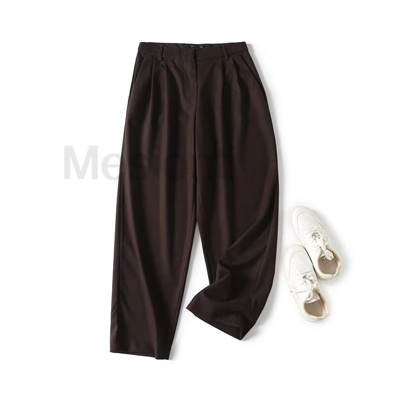 Suit Pants Women England Style Office Lady Simple Straight Pants Pantalones Mujer Pantalon Femme Trousers Women pantalones y2k