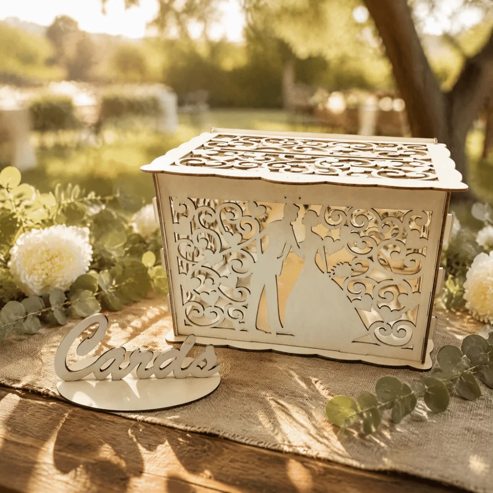 22.5x15x15cm Wooden Wedding Ca - огляд і ціна Wedding Card Box