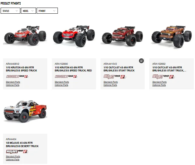 Original ARRMA AR330519 ARAC5046 C-Hubs: 4x4 BLX 4S For 1/10 KRATON 1/10 OUTCAST 1/8 MOJAVE Rc Part