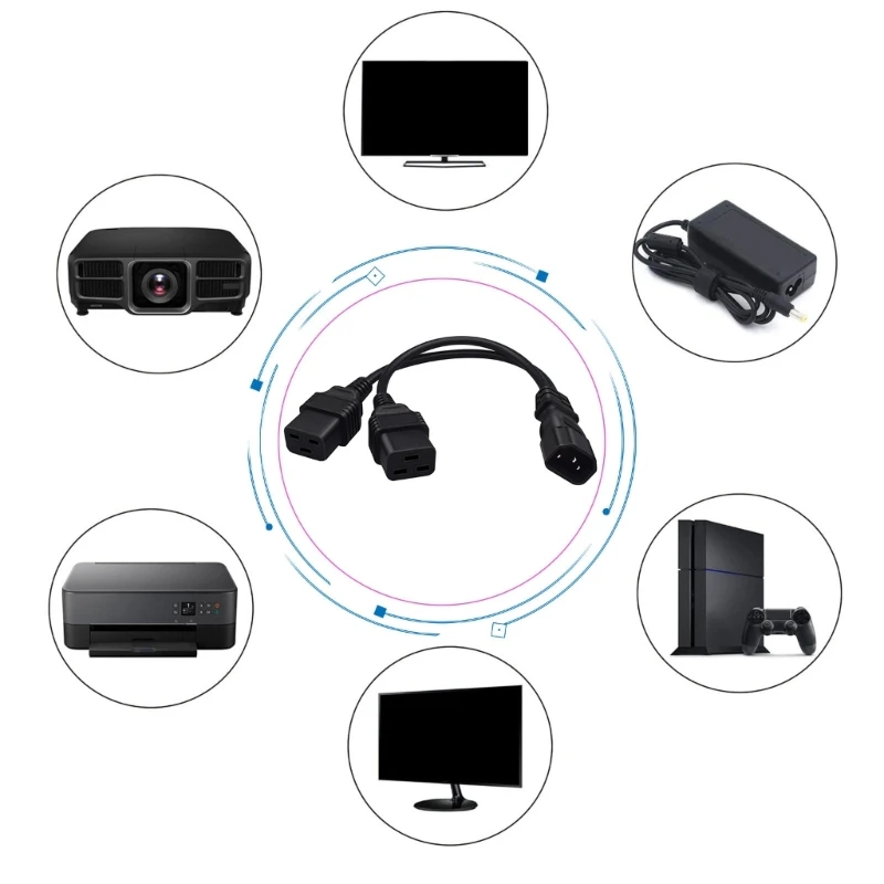 

Многоразовый кабель преобразования мощности PDU C14 в двойной разветвитель C19, шнур питания, Прямая поставка
