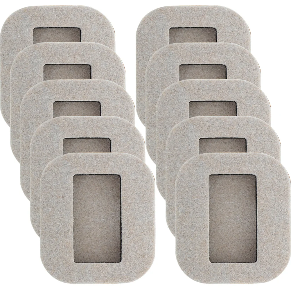 10Pcs Felt Furniture Caster Cups Chair Stoppers Floor Protectors Non-Slip Shock Absorption Pads for Sofas Chairs Tables