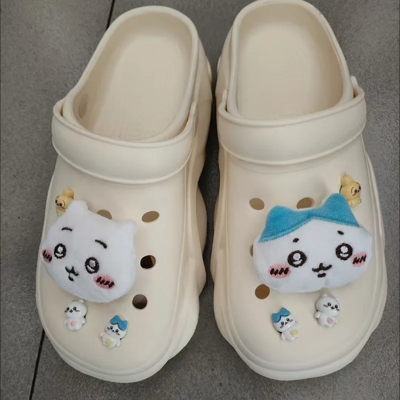 Симпатичные мультяшные Chikawas Clogs Пряжка для обуви Kawaii  blomätレ Hachiware сау Германия Kuya USAG ちいかわ Пряжка для обуви с цветком Декоративная