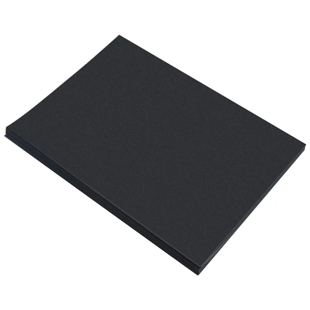 100Pcs DIY A4 Black Thickened Kraft Paperboard Painting Drawing Paper Scrapbook Greeting Cards Business Card Making