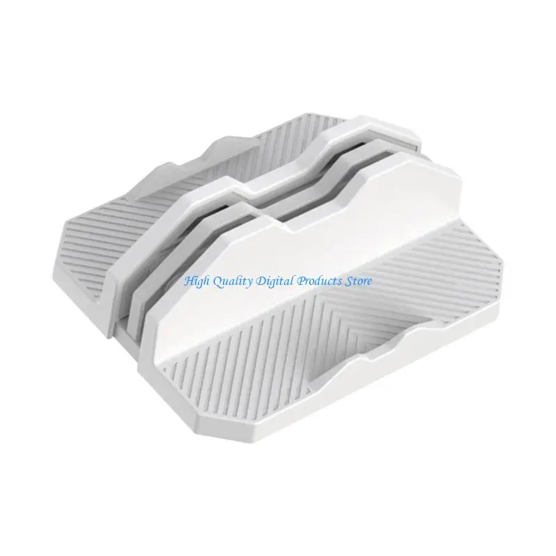 U2JE ABS منظم سطح المكتب رف عمودي التراص حامل الكمبيوتر المحمول حامل لتخزين اللوازم المكتبية الكتاب