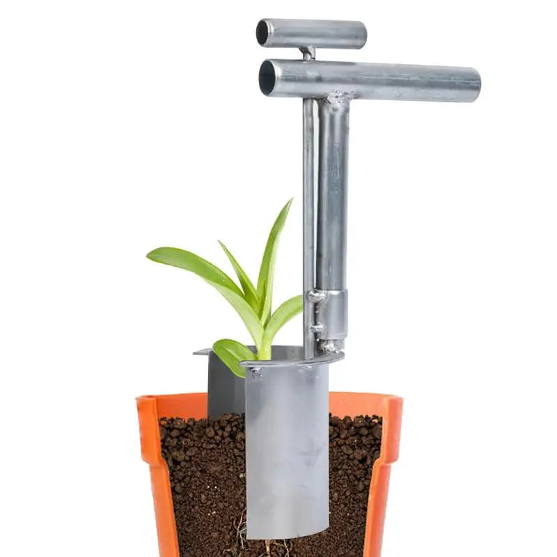 

Bulb Planter Tool Garden Barrel Transplanter Stainless Steel Bulb Planter Tool Handheld Garden Transplanter Tool For Digging
