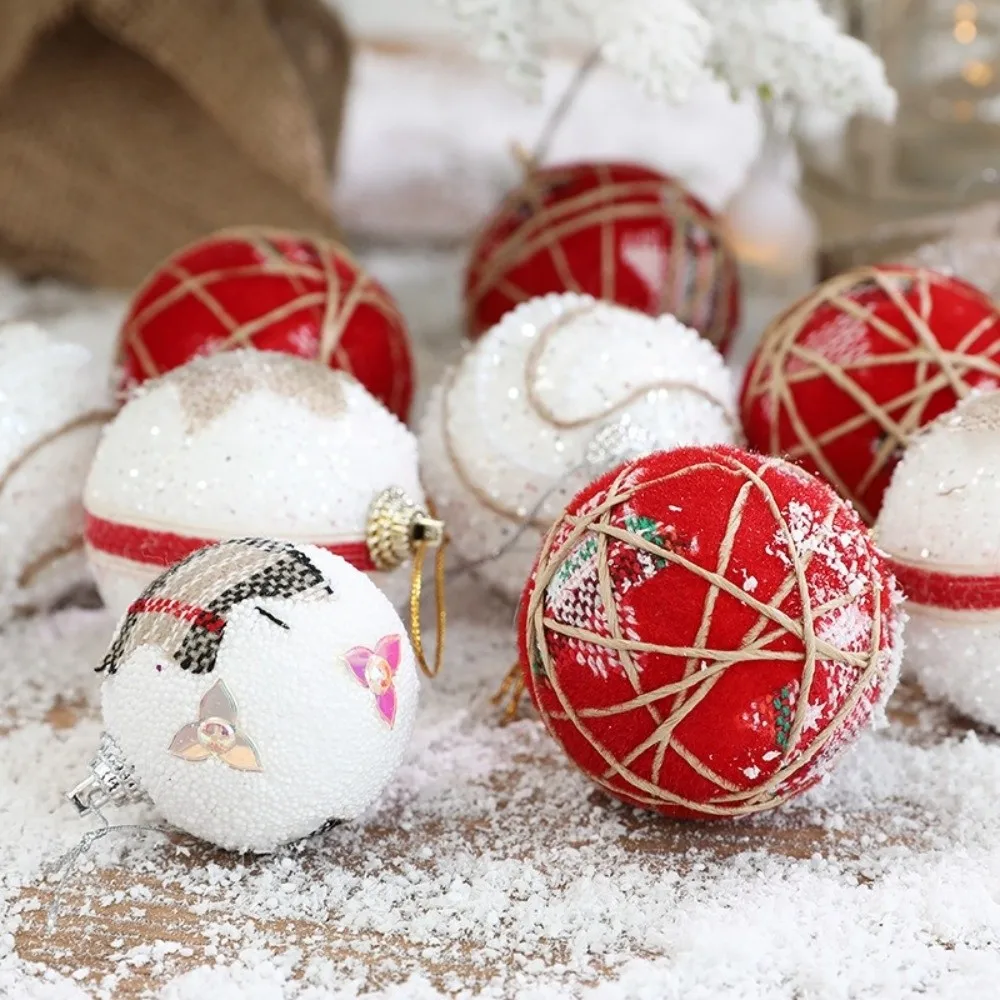 

6Pcs Foam Christmas Ball Set Xmas Baubles Small Xmas Tree Hanging Pendant Gift Ball Christmas Decorations Xmas Ornament Ball