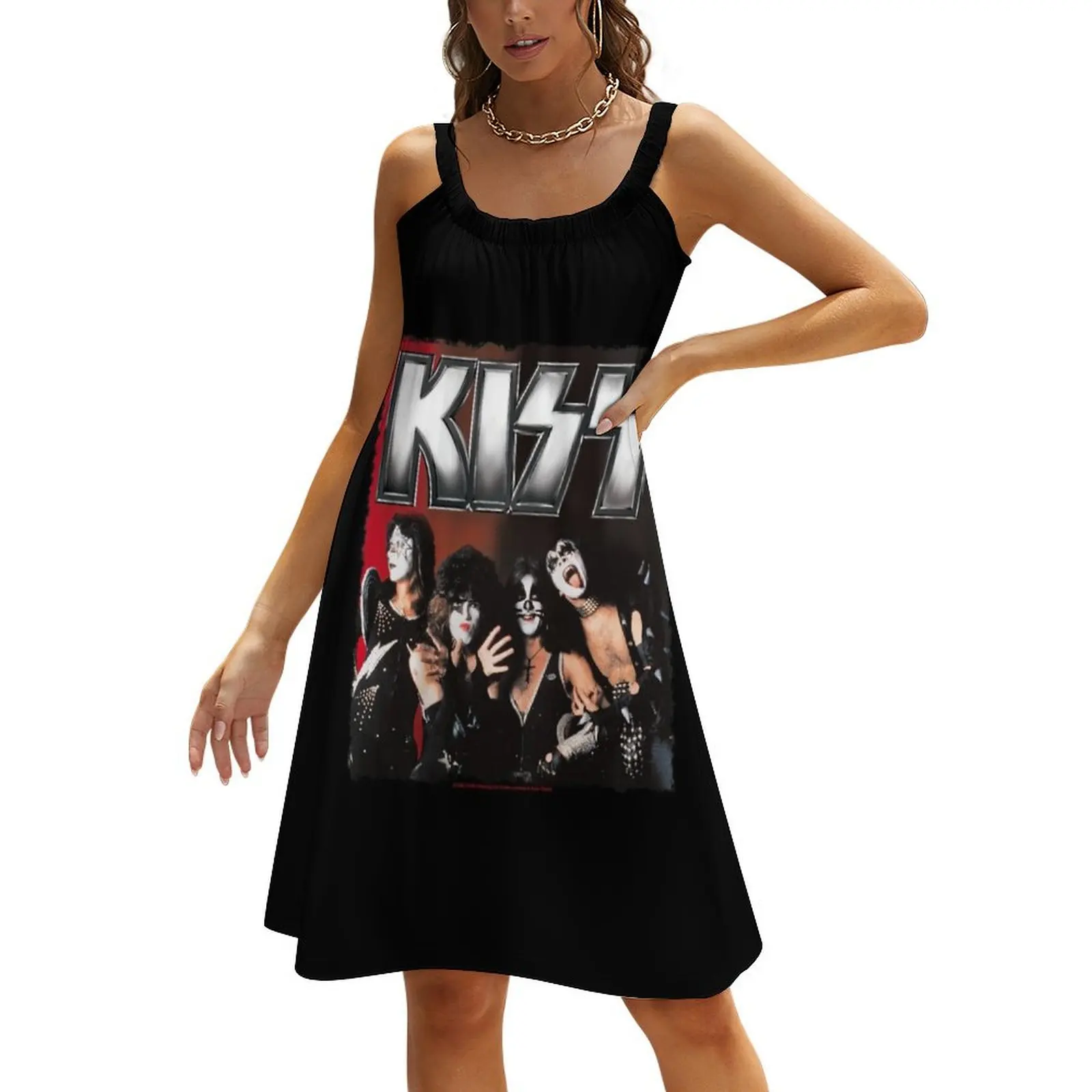 

Kiss band original line up Beach Sling Skirt Women's dresses dresses summer woman 2024 dresses with long sleeves