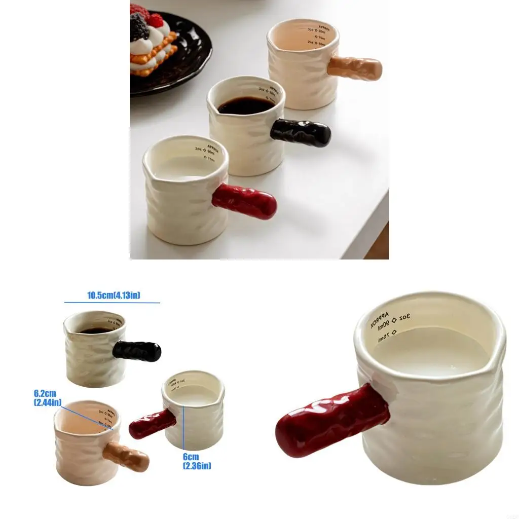 G92C Ceramic Coffee Milk Jugs With Precise Measurement Marks For Perfect Brewing