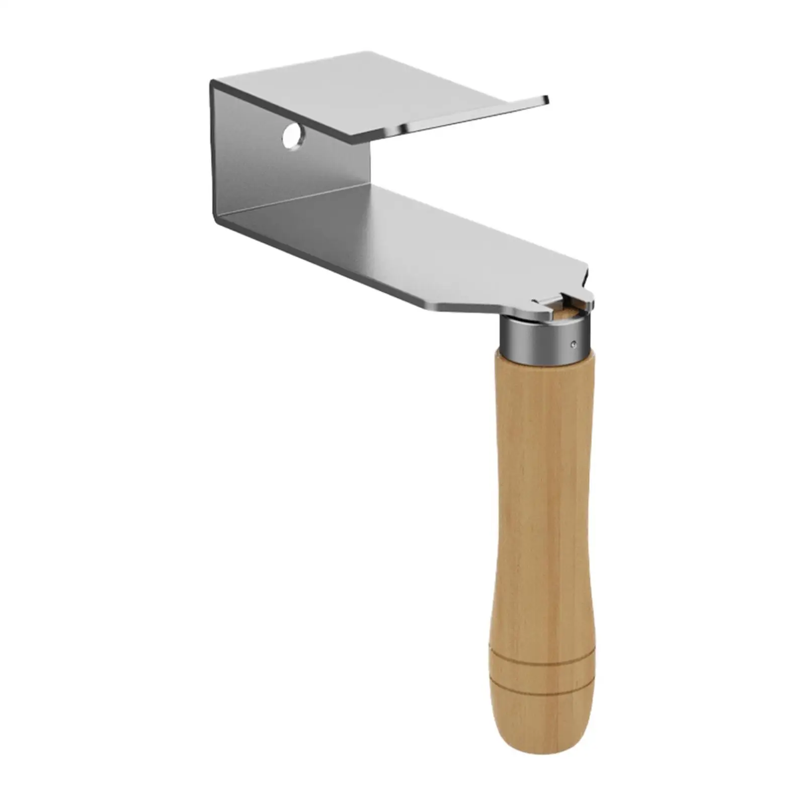 

Ceiling Auxiliary Clamp Multifunctional with Wooden Handle Easy Using Lightweight Stainless Steel Woodworking Installation Tool