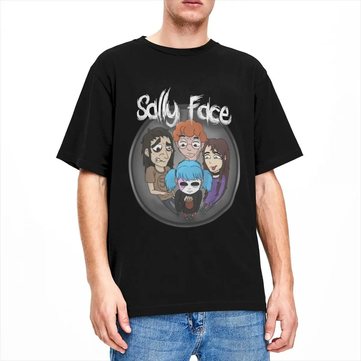 Men Women Sallyface Sal Fisher T-Shirt Apparel Hipster 100% Cotton Sally Face T Shirts Tee Clothing Classic