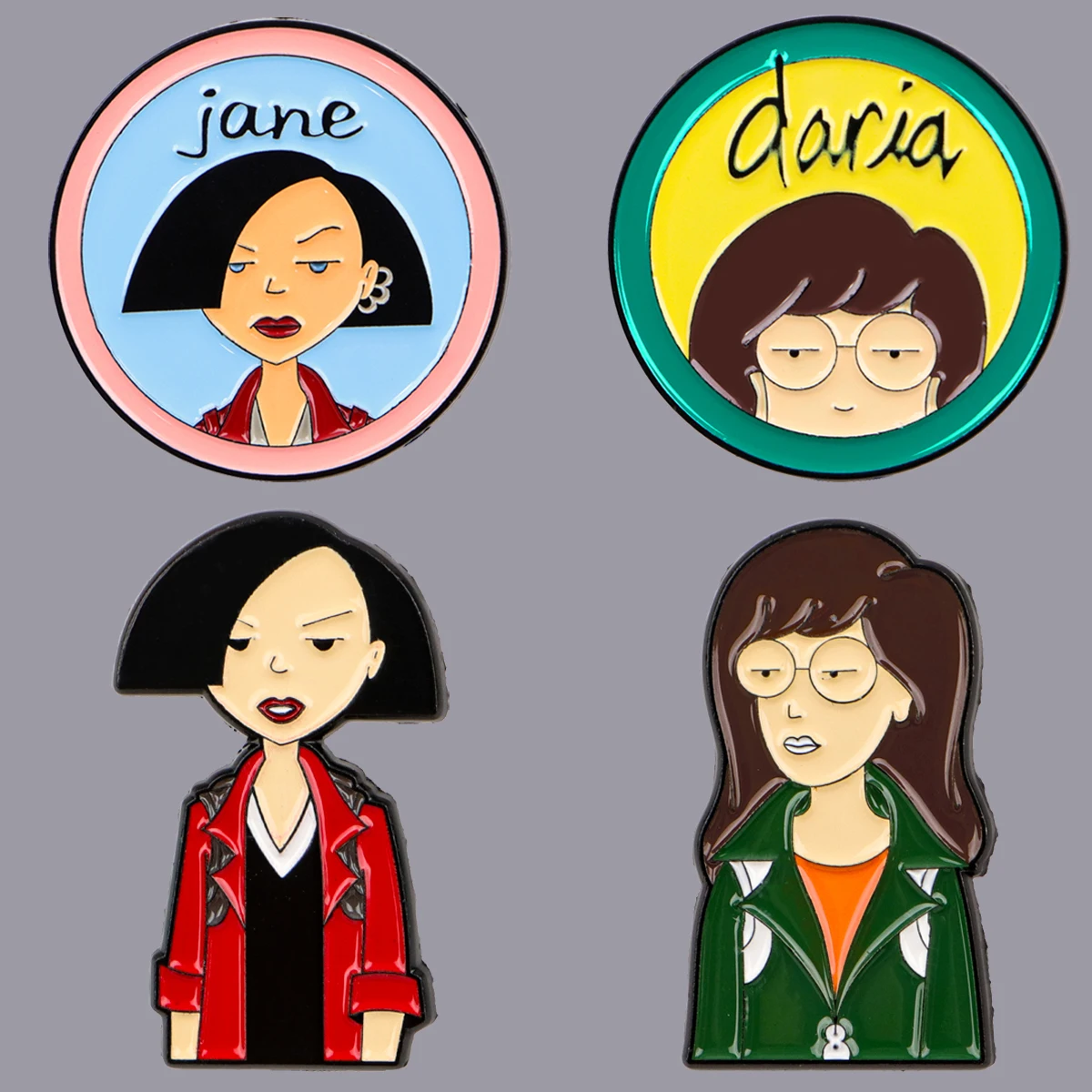 Cartoon Anime Girls Enamel Pin Sarcastic Eyes Lapel Pins for Backpacks Brooches for Clothing Bag Badge Accessories Kids Gift