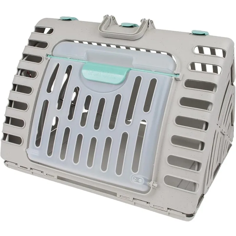 

Foldable Tra el Cat Carrier - Front Door Plastic Collapsible Carrier Collection, Waterproof Bed