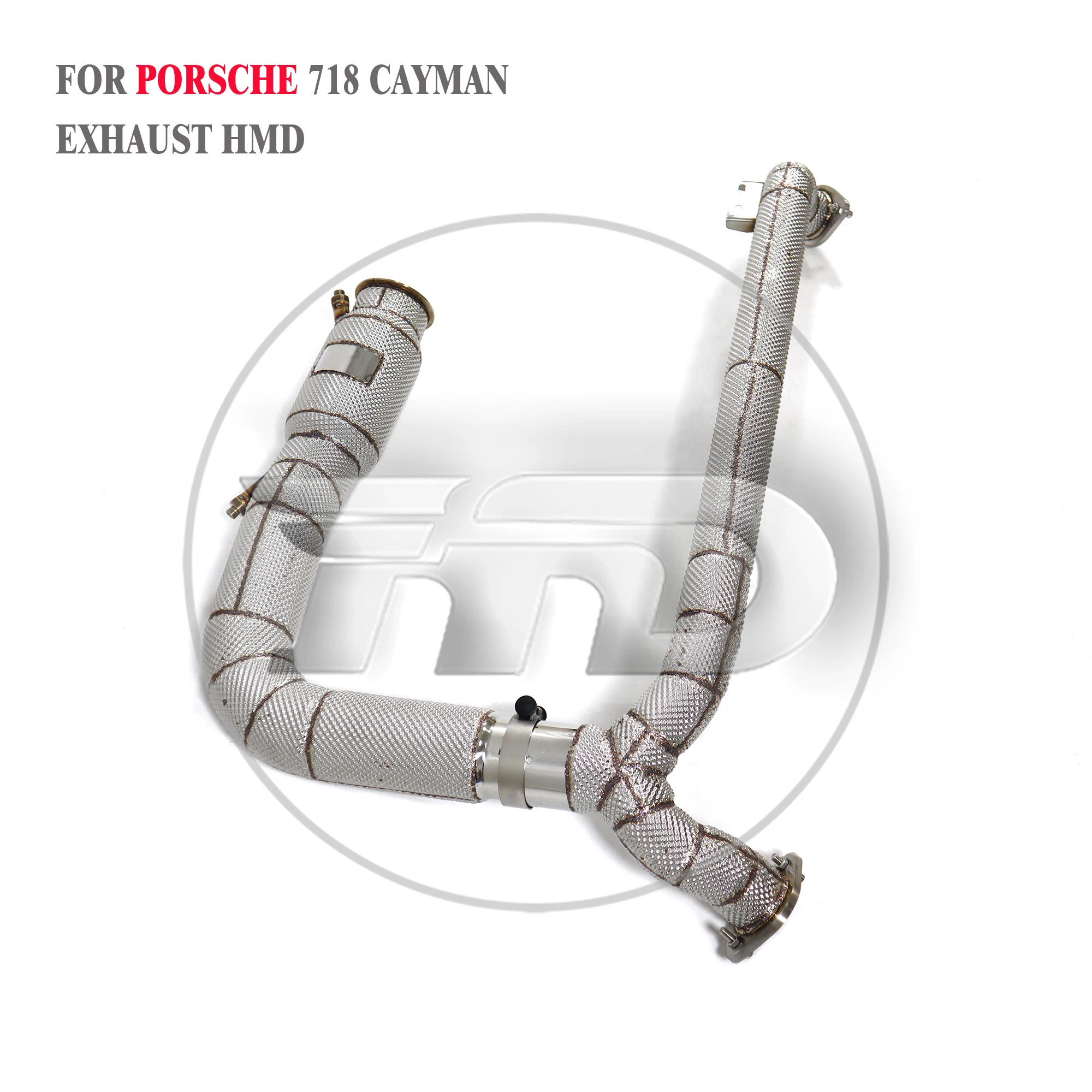 Discount offer downpipe with heat shield  with catalysis for Porsche 718 2.0T  HMD exhaust system Quality certification