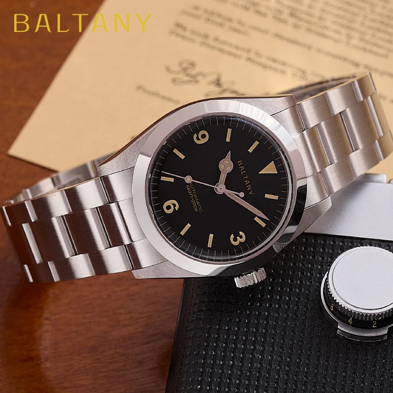 Baltany 36 mm 1963 Explorer Watch Man S4066 Saphir 200 m ​ Wasserdichte Edelstahl-Armbanduhr Vintage NH38 Auto Dress