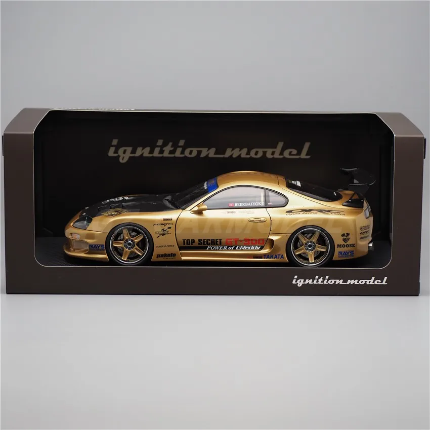 โมเดลรถจำลอง IG 1:18 TOP SECRET GT300 Supra A80 สีทอง IG3743 JDM รุ่นลิมิเต็ดอิดิชั่น ทำจากเรซิ่นและโลหะ ของเล่นสะสม