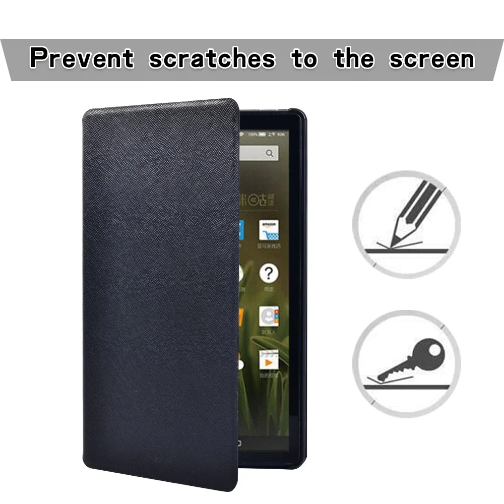 Case for Amazon Fire HD 8 6th/Fire HD 8 7th/Fire HD 8 8th Hotsale Pattern PU Leather Tablet Stand Folio Cover + Pen