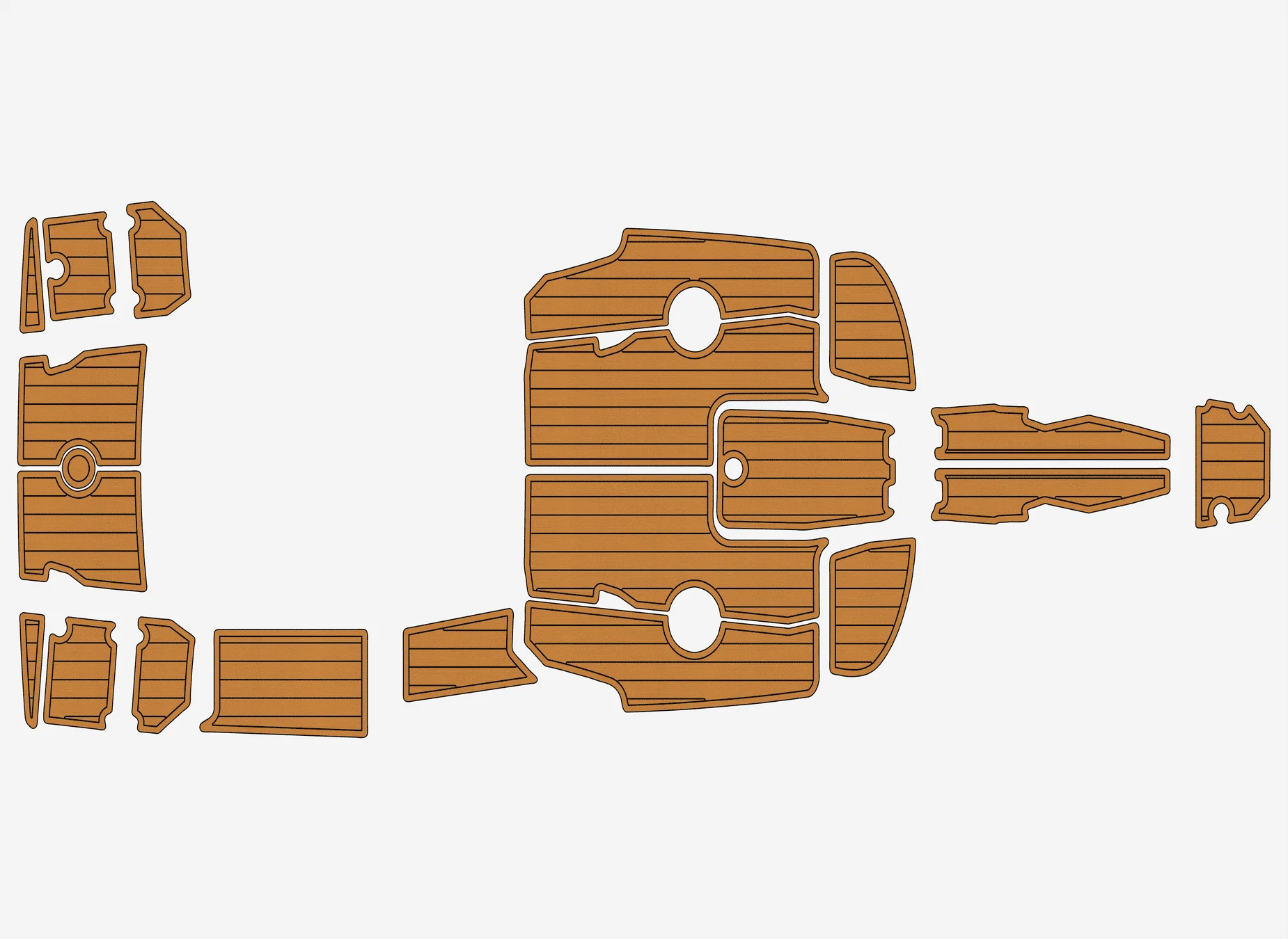 

Нескользящий морской коврик из искусственного тикового дерева из ЭВА, самоклеящийся коврик для яхты, кокпита диаметром 6 мм для Monterey 214 SS 2019 года, легко устанавливается