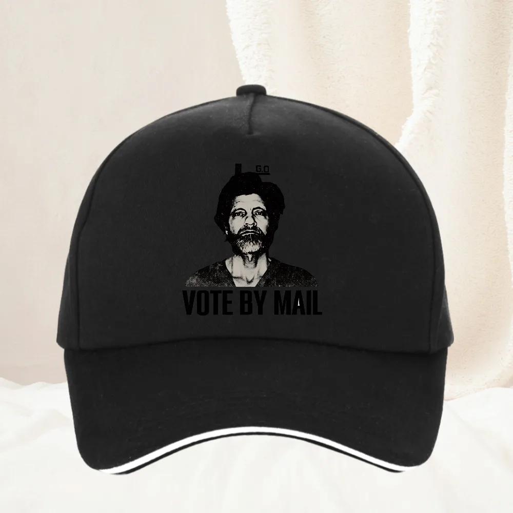 Vote By Mail Ted Kaczynski hat Fashion Women's Harajuku Pattern Baseball Cap High Quality Casual Vintage Sunscreen Hat