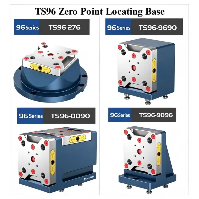 Zero Point Clamping System for 3/4/5 Axis CNC Machines Fast Setup Workholding Solution Self-Centering Vise Zero Point Plate view 3