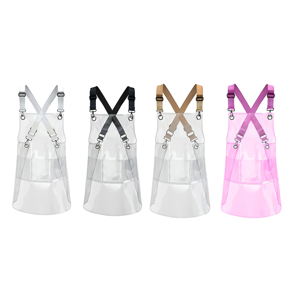 Fashion Kitchen Apron Oil Resistant Waterproof Transparent Apron TPU for Kitchen Hair Salon Barber Barista Household Supplies