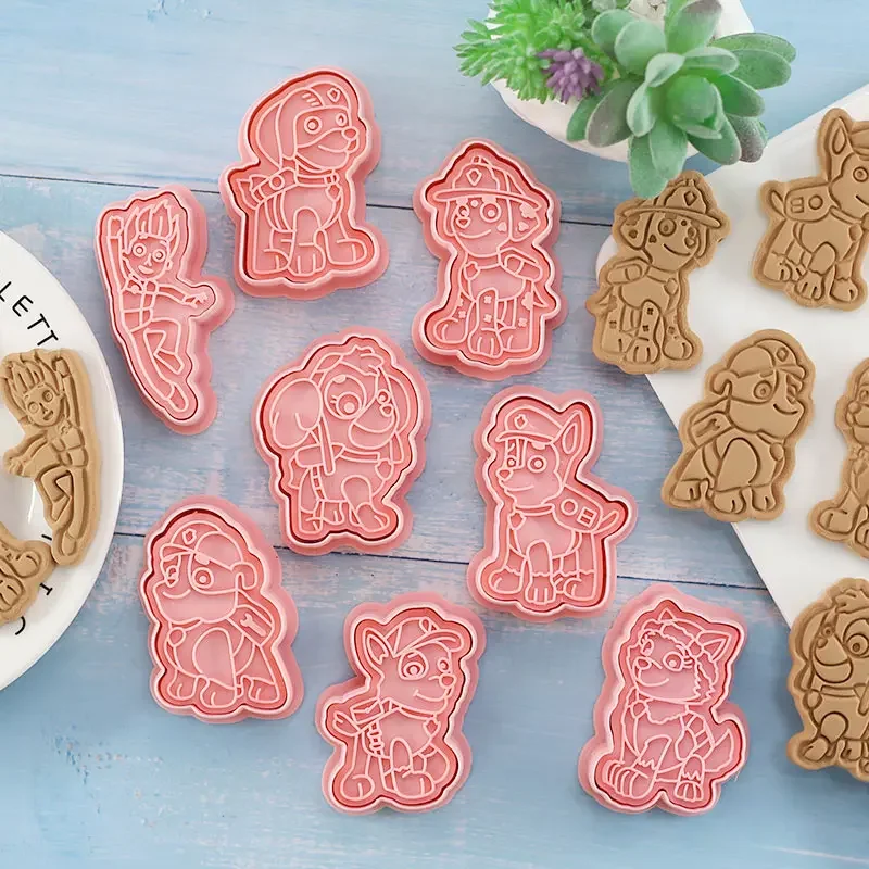 

8PCS Paw Patrol Anime Figures Marshall Chase Skye 3d Cookie Cutters Tools Cookie Mold Patrol Cute Diy Press Type Baking Mold