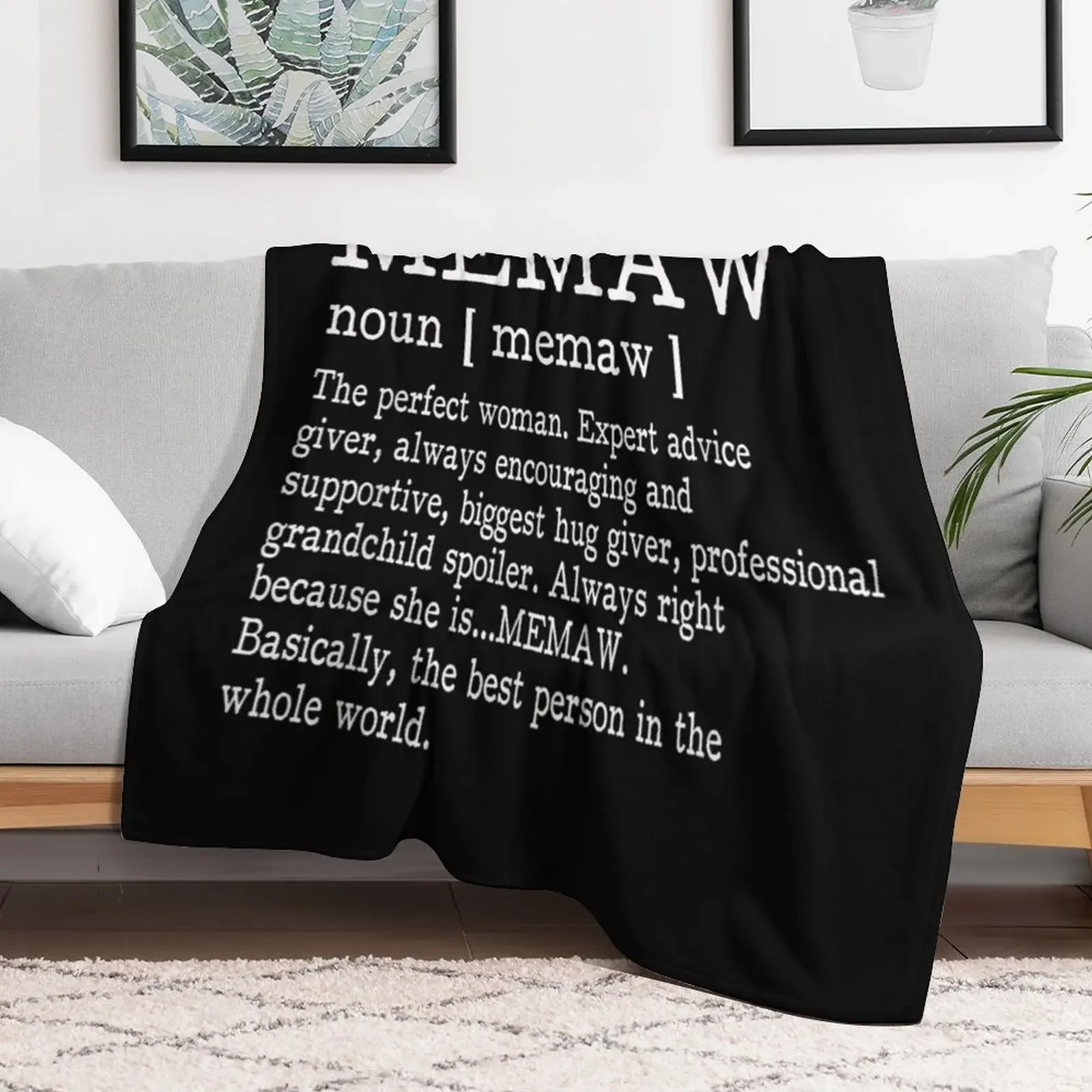 Memaw Definition Grandma Mother Day Gifts Women Throw Blanket cosplay anime Single Blankets