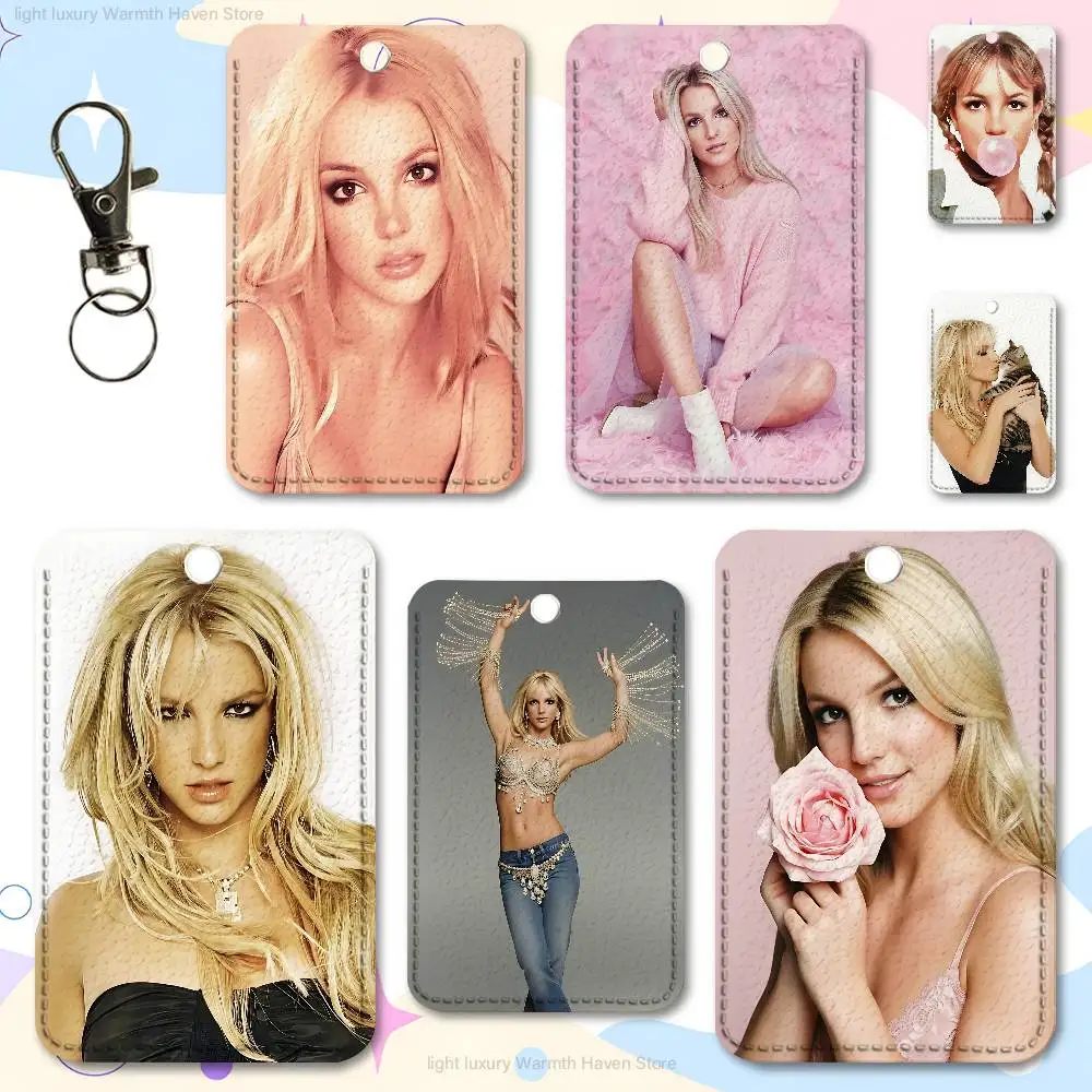 

Singer B-Britney S-Spears Custom Access Card Case Leather Card Holder Transportation Card Case Gifts