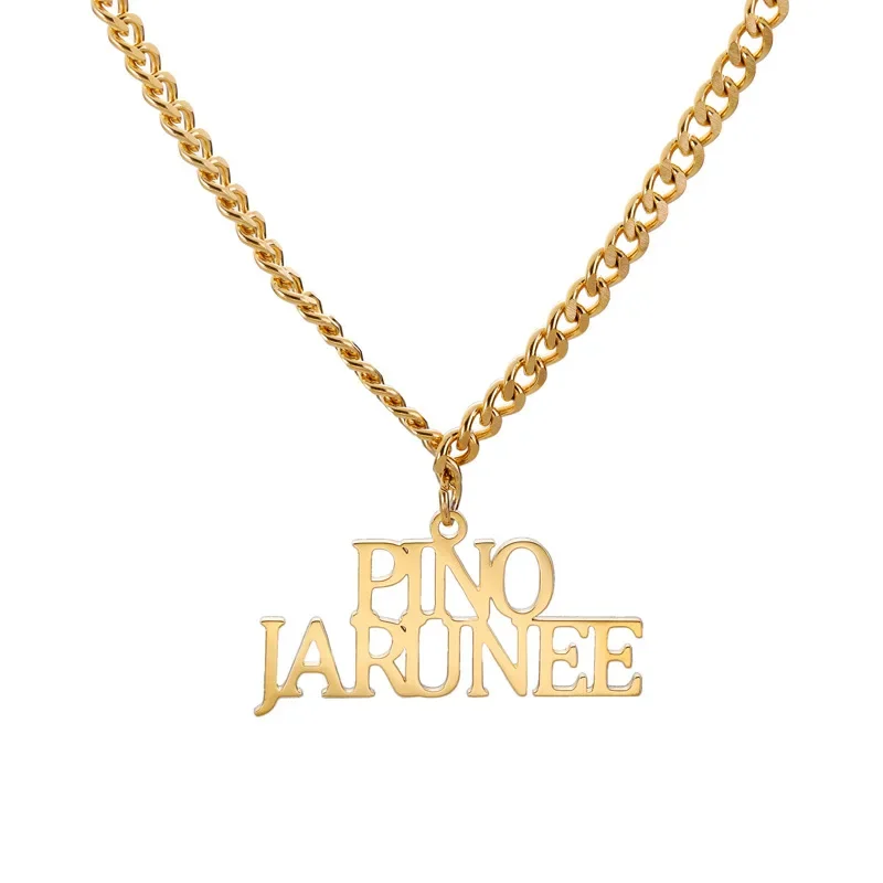 DODOAI الكوبية سلسلة اسم القلائد وقلادة رسائل اسم مخصص سحر للرجال النساء مطلية بالذهب الهيب هوب مجوهرات هدية عيد ميلاد #4