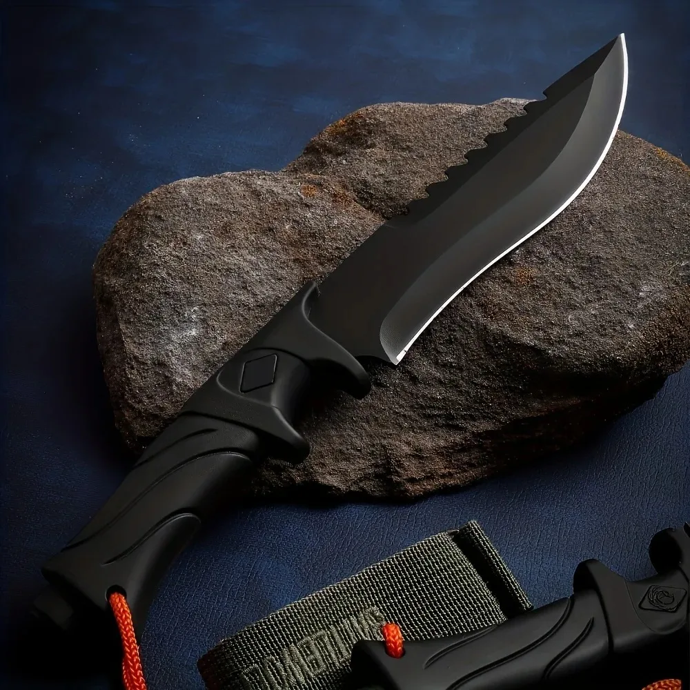 Outdoor Knife - Compact Straight Blade, Pocket-Sized for Wilderness, Portable Meat-Cutting Sharp Hunting Knife