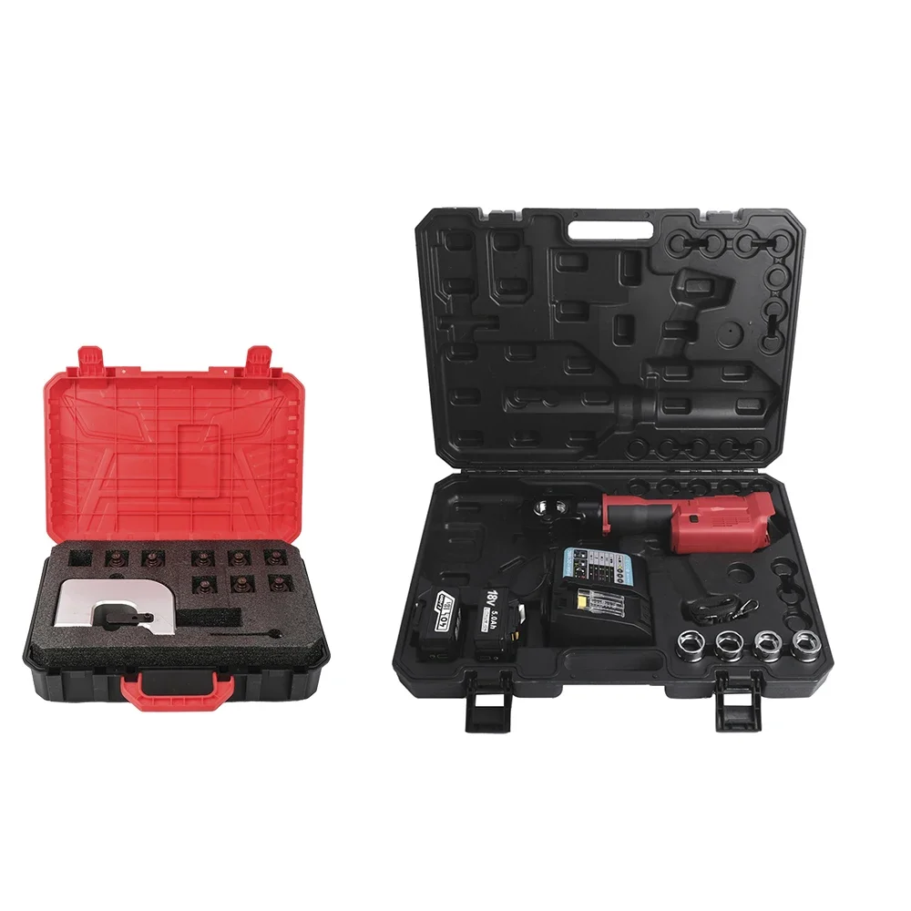 Portable Rechargeable 120kN 2-in-1 Hydraulic Multi Tool Battery Powered Stainless Steel for Wire Plug Crimping and Punching