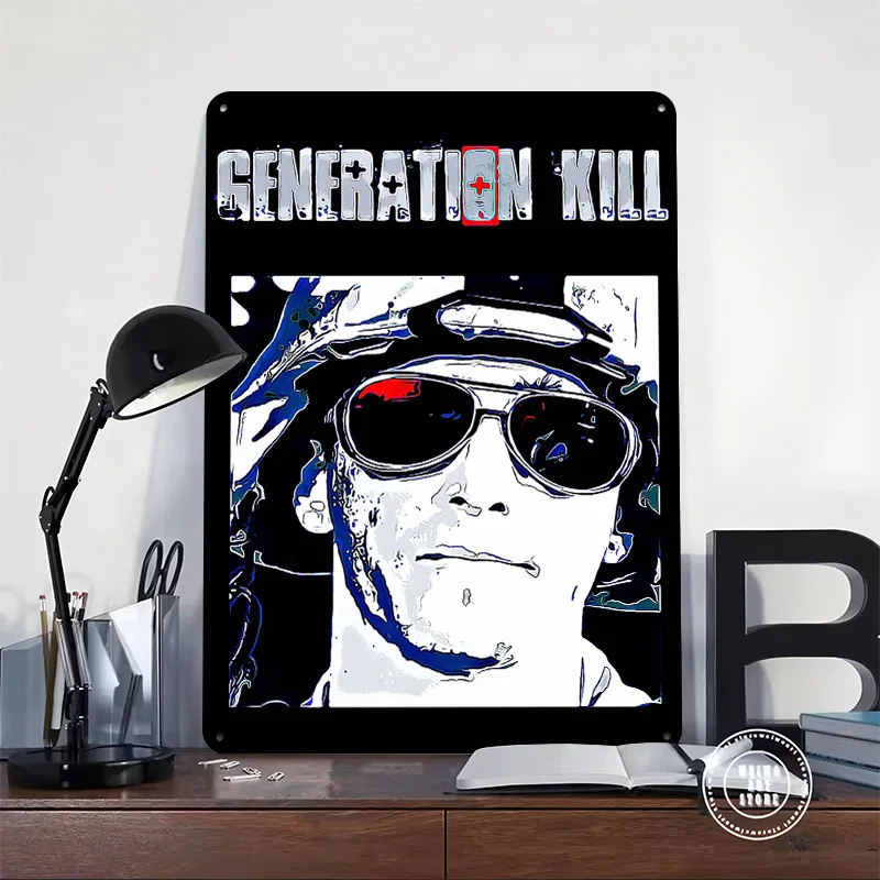 Generation Kill Personalized 3D Textured Metal Poster Wall Art Tinplate Sign for Home Decor Living Room Funny Signs House Items