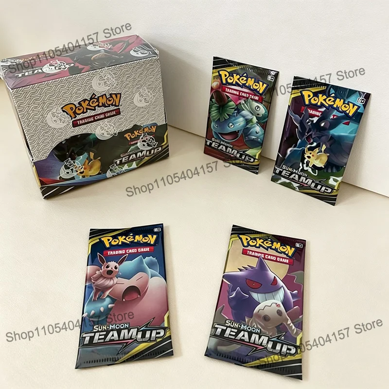 360Pcs Pokemon TCG Sun & Moon Team Up English Version Pokemon Booster Battle Transaction Card Trading Cards Collection Toy Gift
