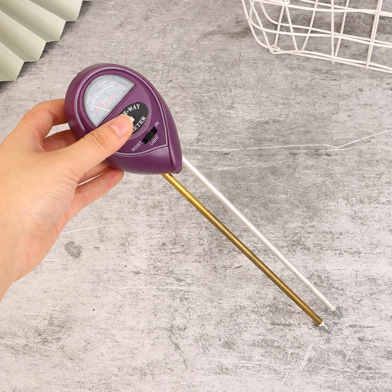 

Измеритель влажности, света и pH почвы 3-в-1 — инструмент для измерения уровня почвы с 2 зондами для мониторинга сада и растений