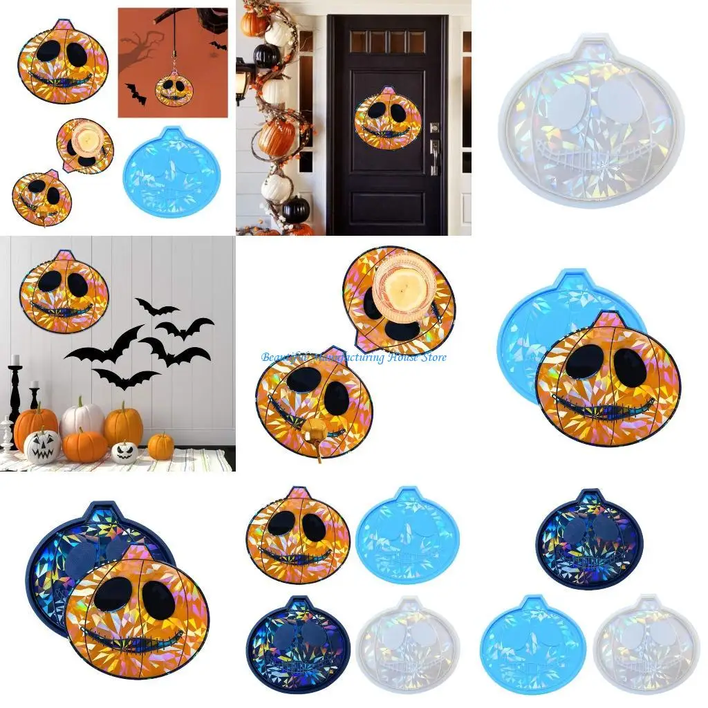 

E56A Keychain Pendant Epoxy Resin Mold Halloween Pumpkin Silicone Moulds